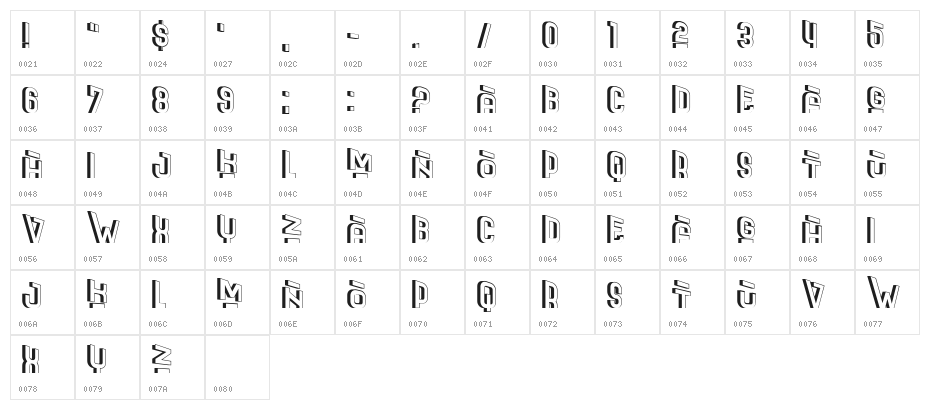 Foreigner Regular Character Map