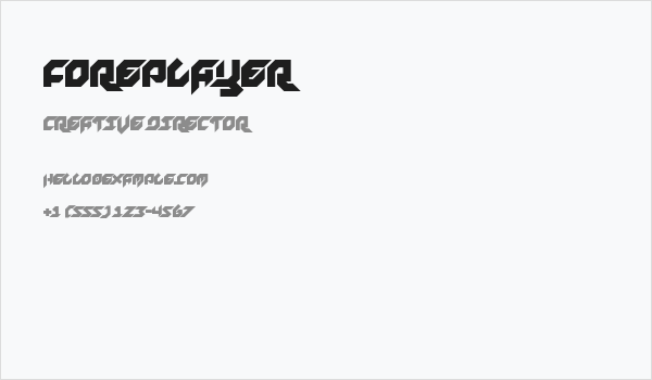 Foreplayer Business Card