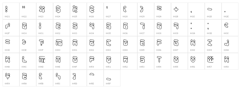 Foreshadow OL BRK Character Map
