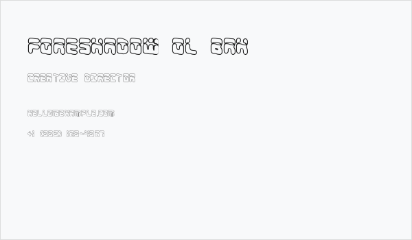 Foreshadow OL BRK Business Card