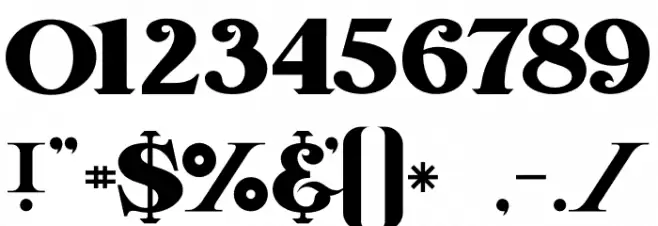 Forest Regular Font OTHER CHARS