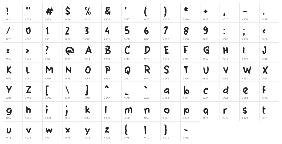 Forest Road Character Map