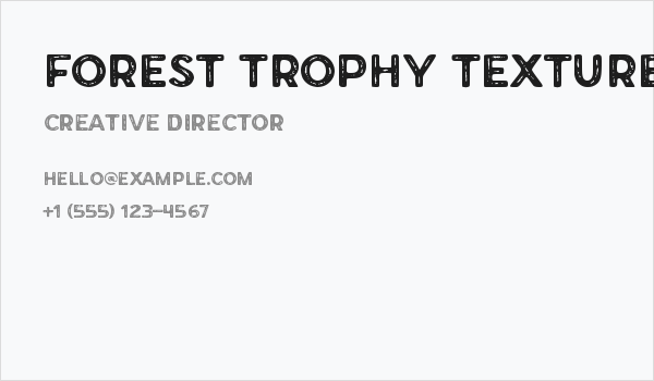 Forest Trophy Textured Business Card