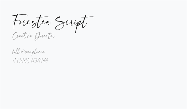 Forestea Script Business Card