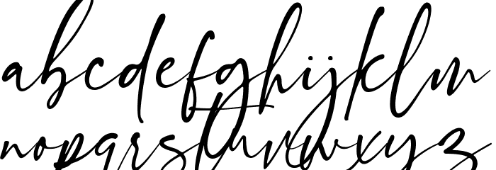 Forestea Script Font LOWERCASE