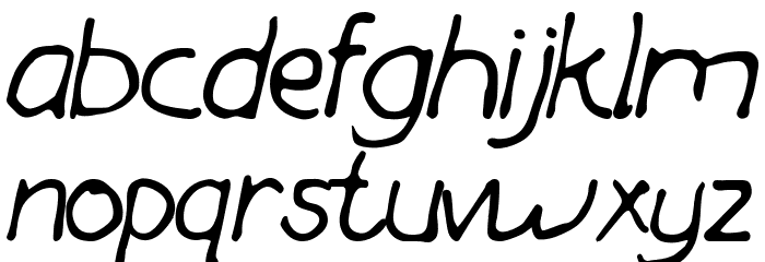 Forestia Handed Font LOWERCASE
