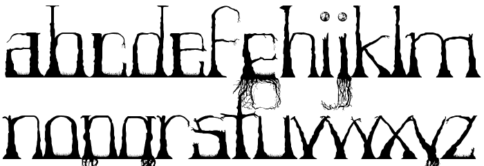 Forestry Font LOWERCASE