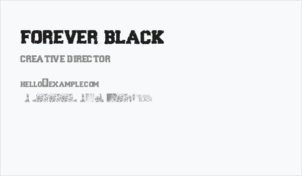 Forever Black Business Card