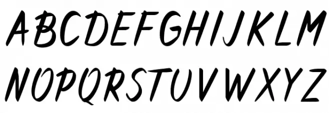 Forever Brush Script Polices MAJUSCULES