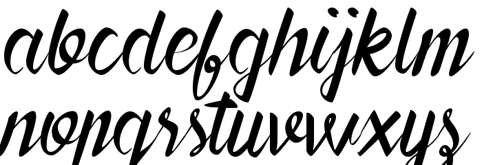 Forever Brush Script Font LOWERCASE