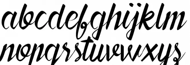 Forever Brush Script フォント 小文字