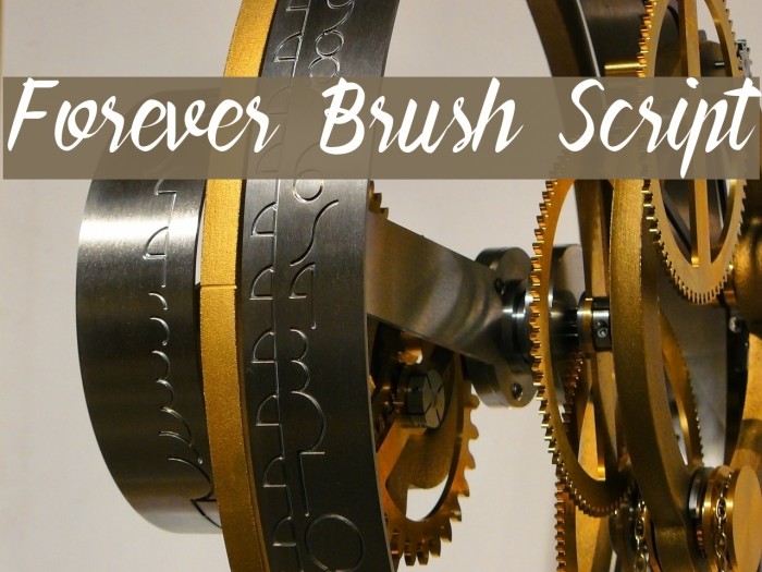 Forever Brush Script Font examples