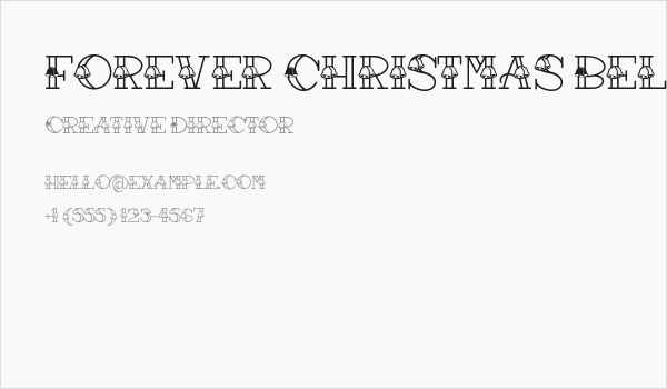 Forever Christmas Bells Business Card