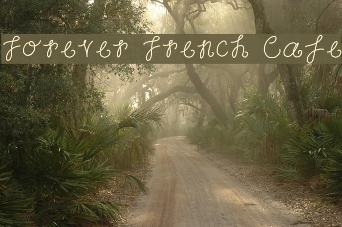 Forever French Cafe Caratteri examples