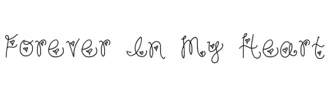 Forever In My Heart  Frei Schriftart Herunterladen