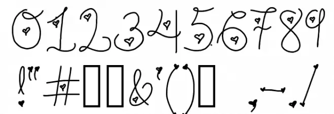 Forever In My Heart Font OTHER CHARS