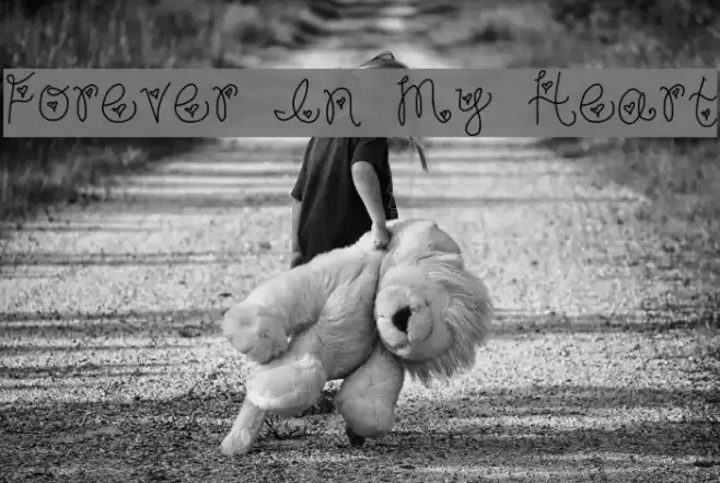Forever In My Heart Font examples
