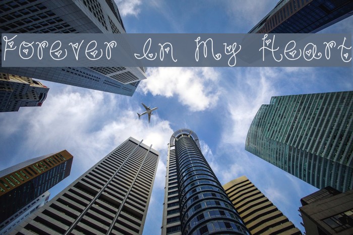 Forever In My Heart Font examples