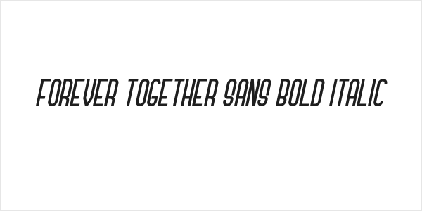 Forever Together Sans Bold Italic Logo