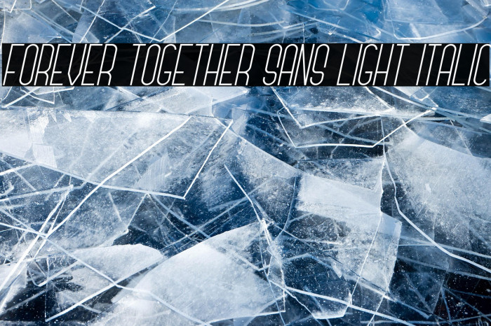 Forever Together Sans Light Italic Example 2