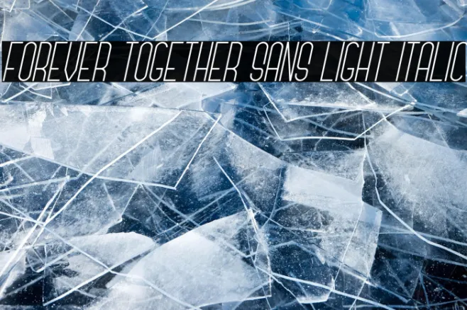 Forever Together Sans Light Italic Example 2