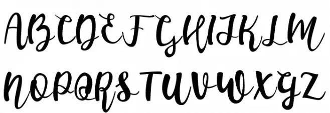 Forever Together Script フォント 大文字