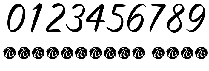 ForeverBrushScript Font OTHER CHARS