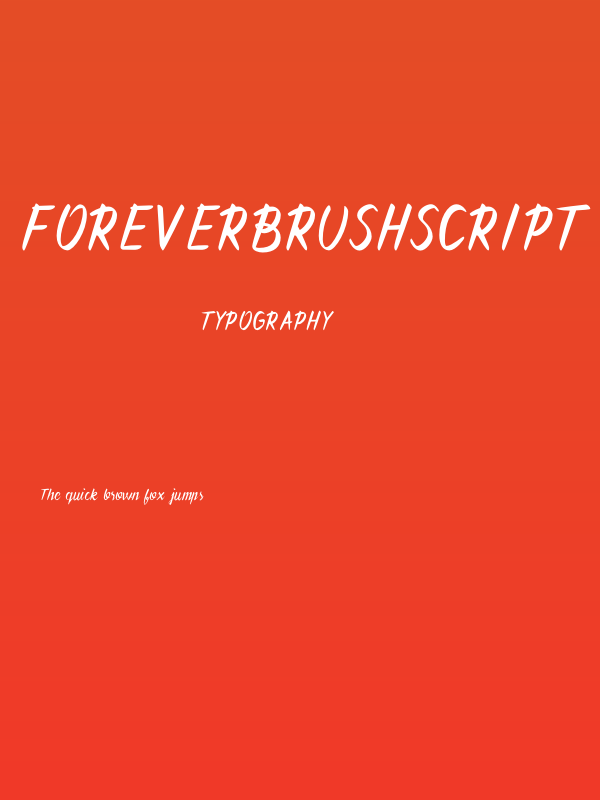 ForeverBrushScript Poster