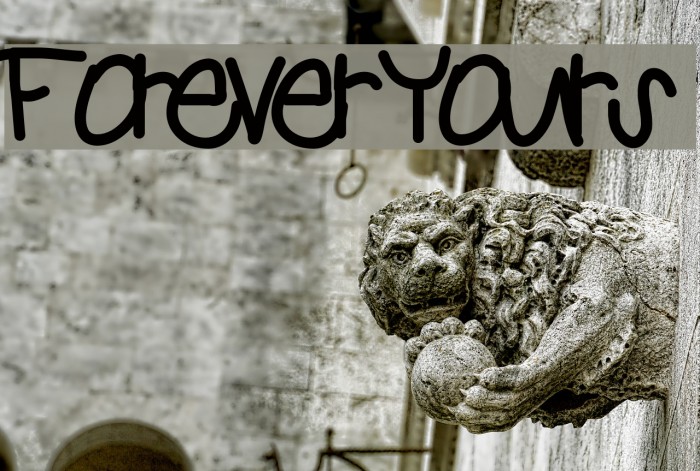 ForeverYours Font examples