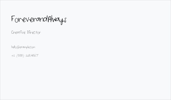 ForeverandAlways Business Card