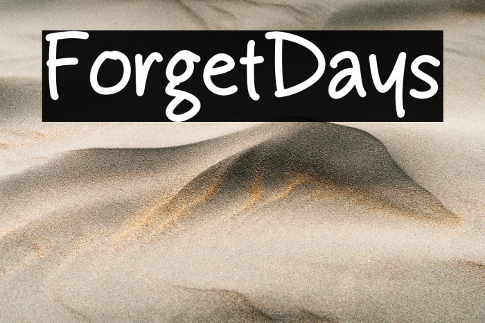 Forget Days Example 1