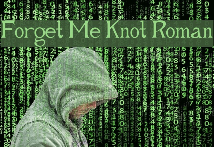 Forget Me Knot Roman Font examples