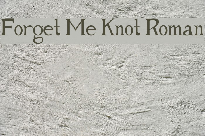 Forget Me Knot Roman Font examples