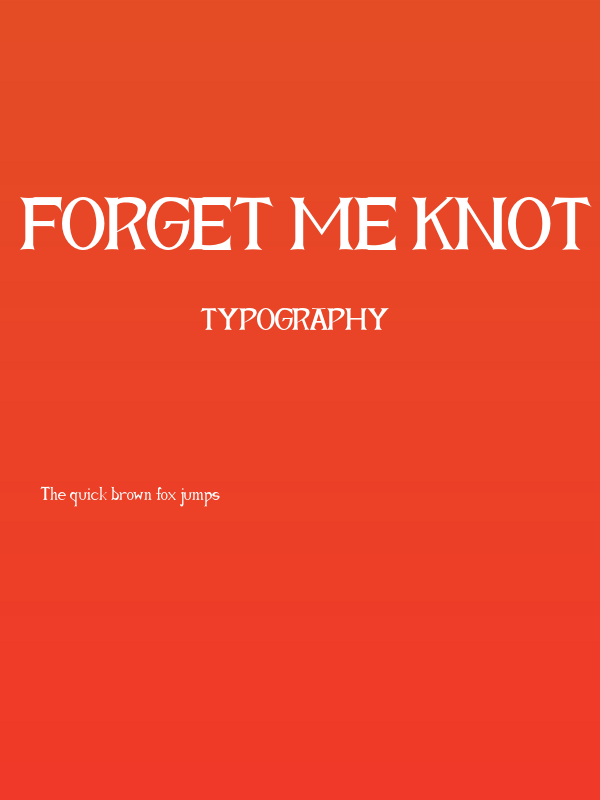 Forget Me Knot Roman Poster