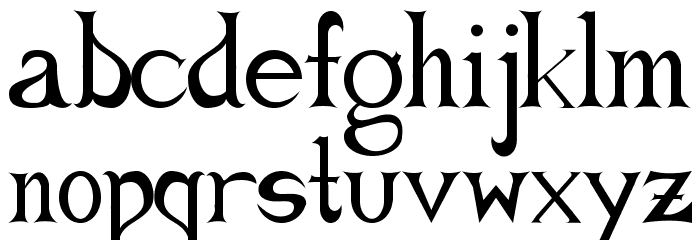 Forget Me Knot Roman Font LOWERCASE