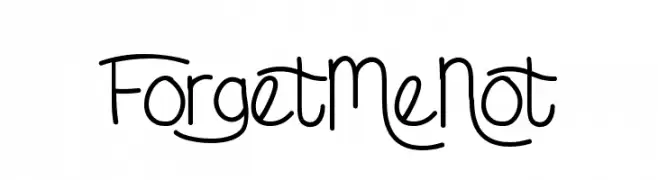 ForgetMeNot  Frei Schriftart Herunterladen