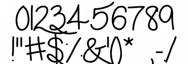 ForgetMeNot Font OTHER CHARS