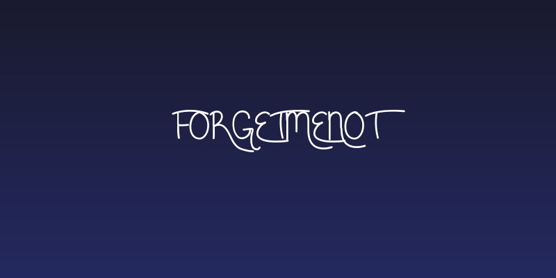 ForgetMeNot Social Header