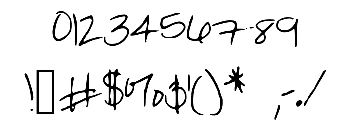 ForgetfulFriday Font OTHER CHARS