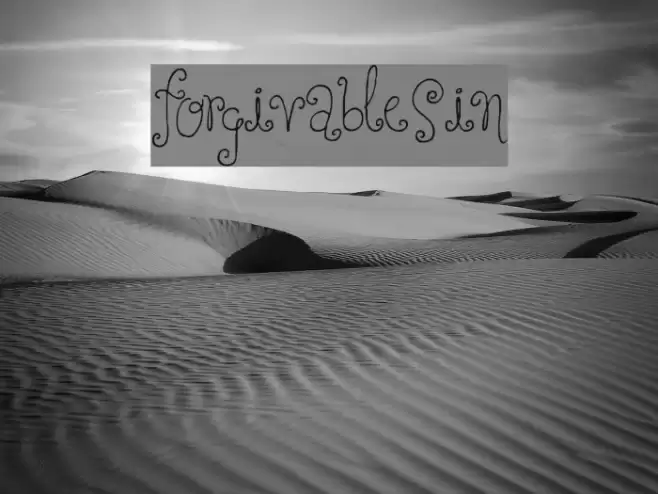 ForgivableSin Font examples