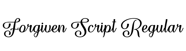Forgiven Script Regular Шрифта