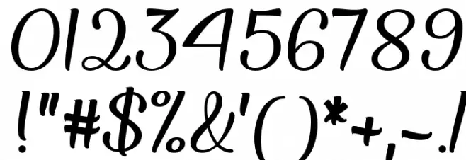 Forgiven Script Regular Font OTHER CHARS