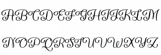 Forgiven Script Regular 字体 大写