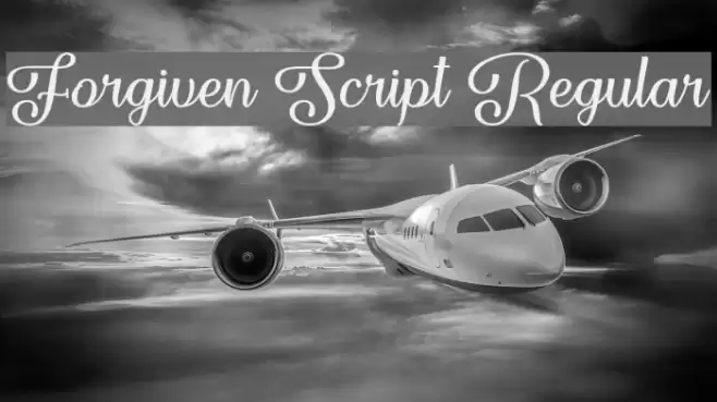 Forgiven Script Regular Font examples