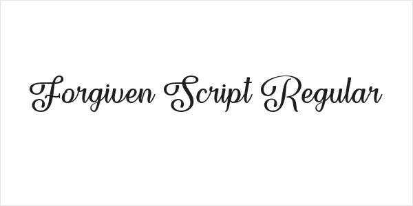 Forgiven Script Regular Logo