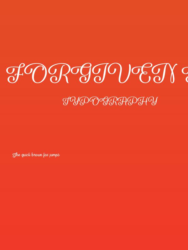 Forgiven Script Regular Poster