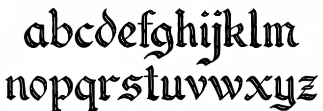 Forgoth Font LOWERCASE