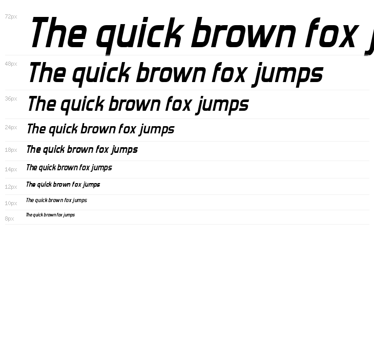 Forgotten Futurist Bold Italic Waterfall