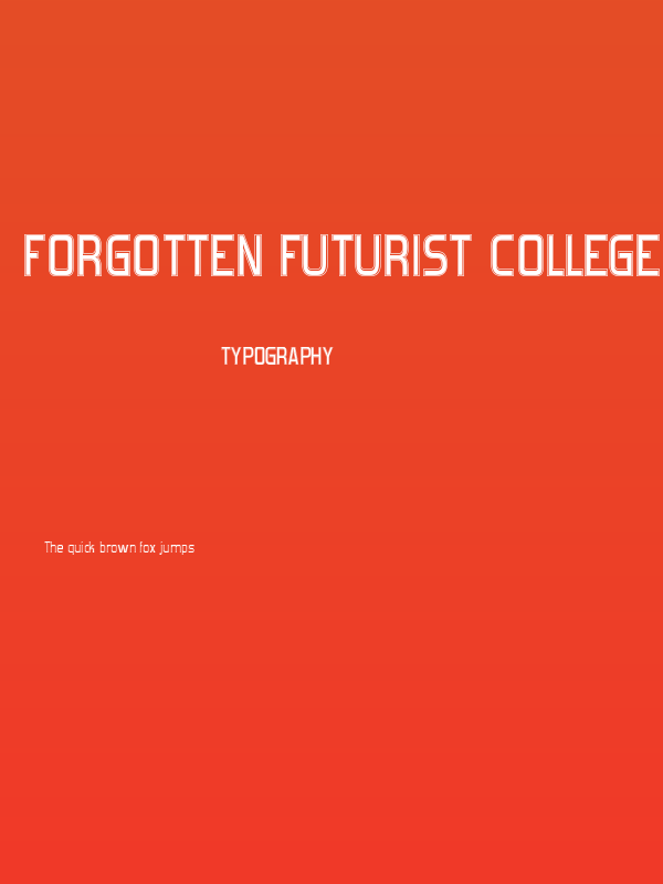 Forgotten Futurist College Poster
