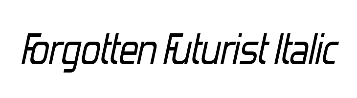 Forgotten Futurist Italic Font